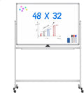 Rolling White Board on Wheels 48x32 in Double Side Magnetic - Mobile