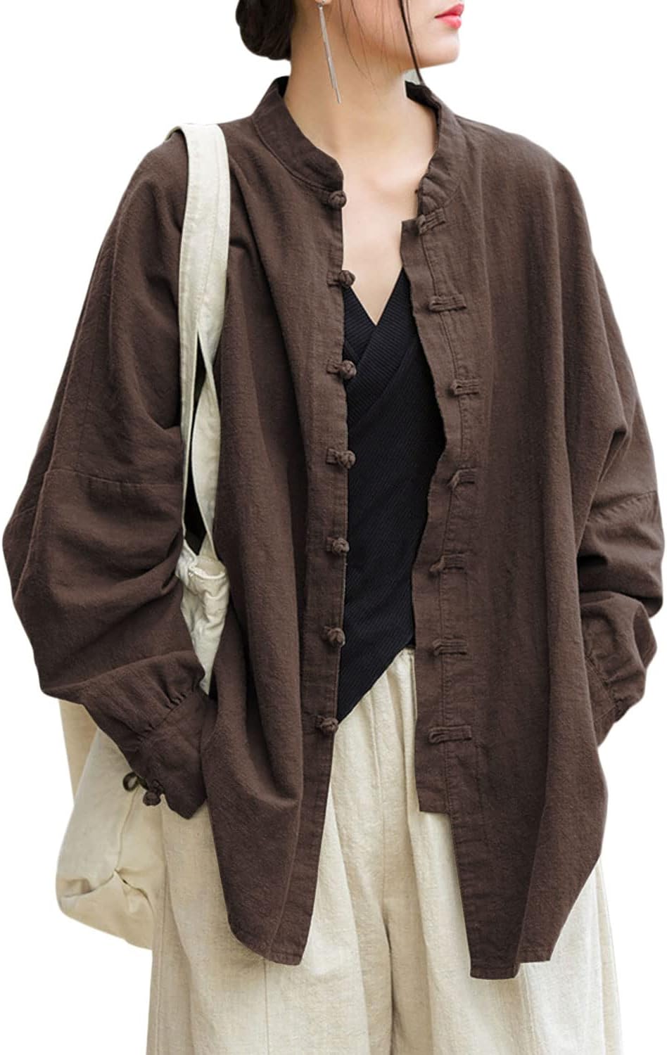 Women's Linen Oversized Blouses for Vintage Style Lovers