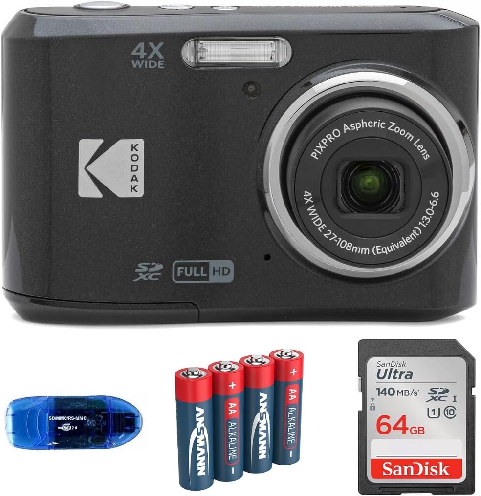 KODAK Pixpro FZ45 Digital Camera Bundle with 64GB Memory Card
