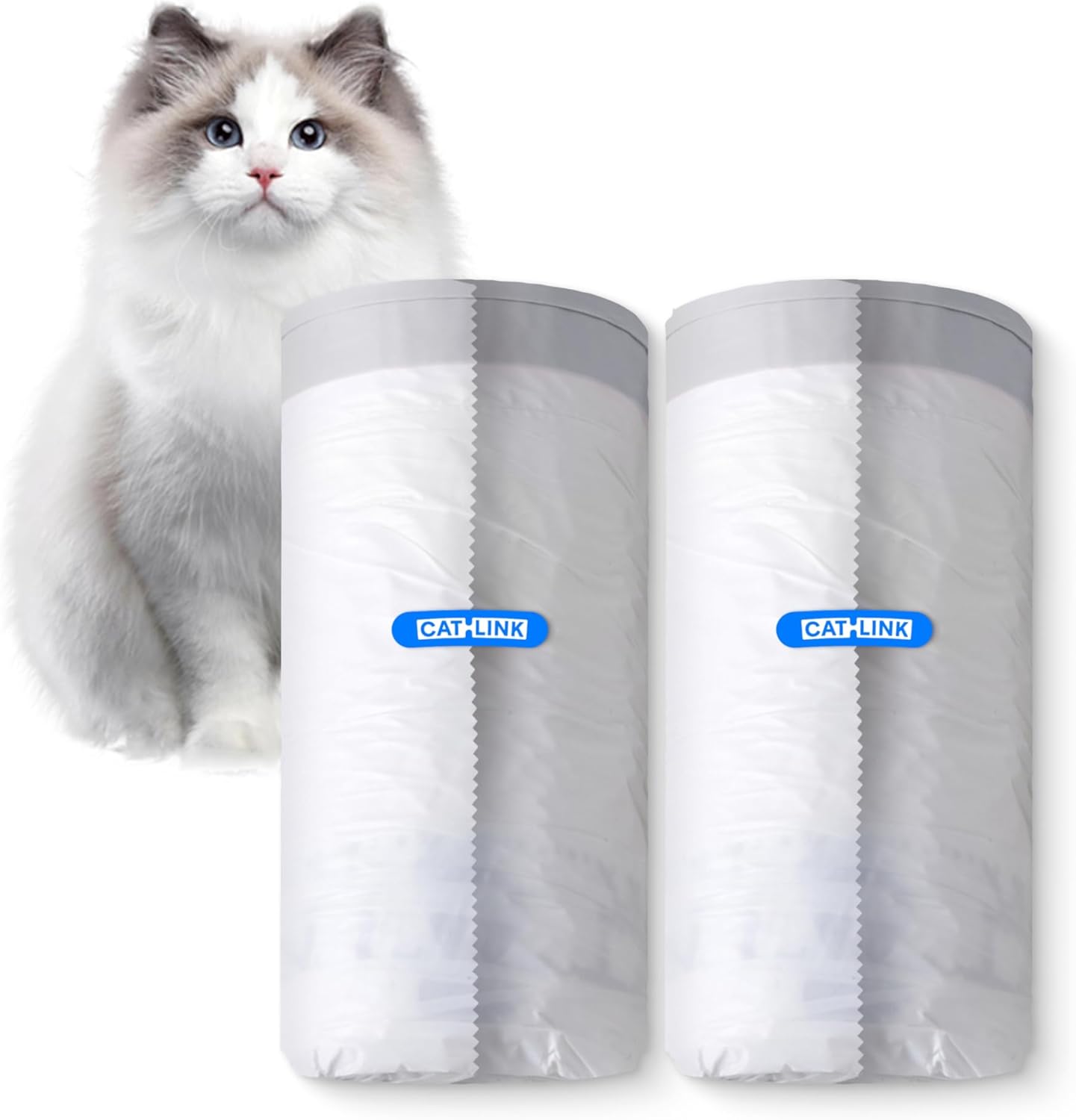 40 Pack CATLINK Trash Bags - For Easy Scooping