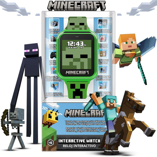 Interactive Minecraft Kids Smartwatch - Custom Faces, Games, Camera & More - Fun Tech Gift! #Accutime