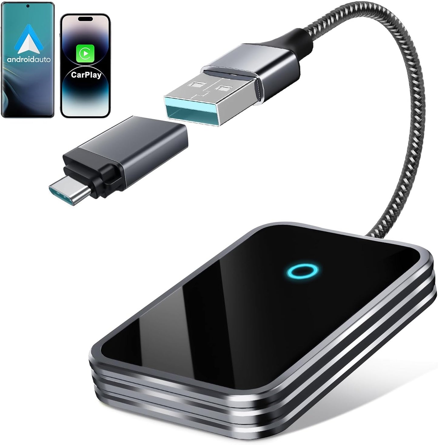 Stable Wireless CarPlay & Android Auto Adapter - PowQ