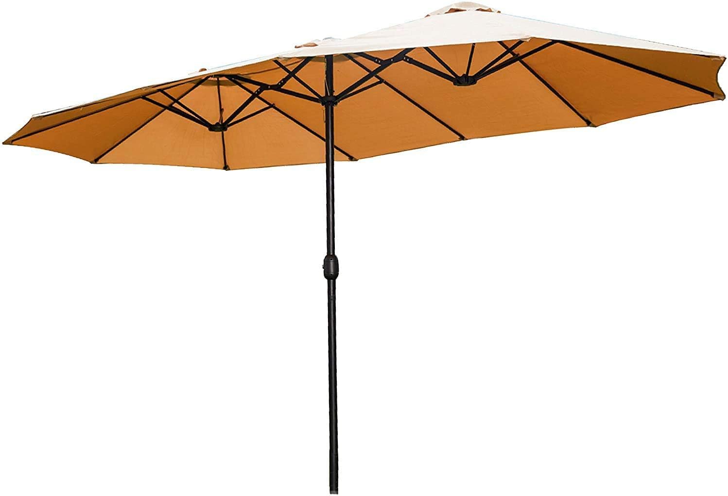 LOKATSE HOME 15 Ft Outdoor Umbrella for Double Sided Shade