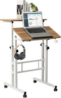Small Standing Desk Portable Stand Up Desk - Height Adjustable Mobile
