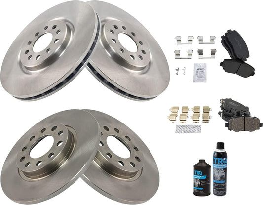 TRQ Brake Pad & Rotor Kit for 2015-2017 Chrysler 200 & Jeep