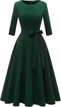 DRESSTELLS Vintage Dress for Women with Stylish 3/4 Sleeves