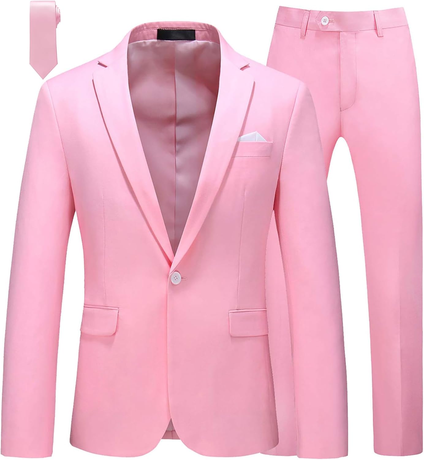 MOGU Men's Slim Fit Tuxedo Suit for Weddings and Formal Events