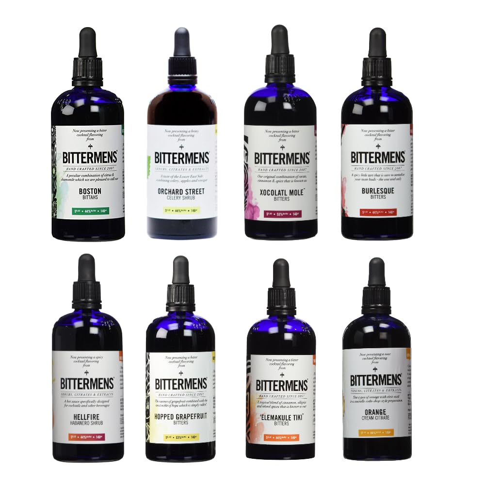 Bittermens Cocktail Bitters Set - 8 Unique Flavors