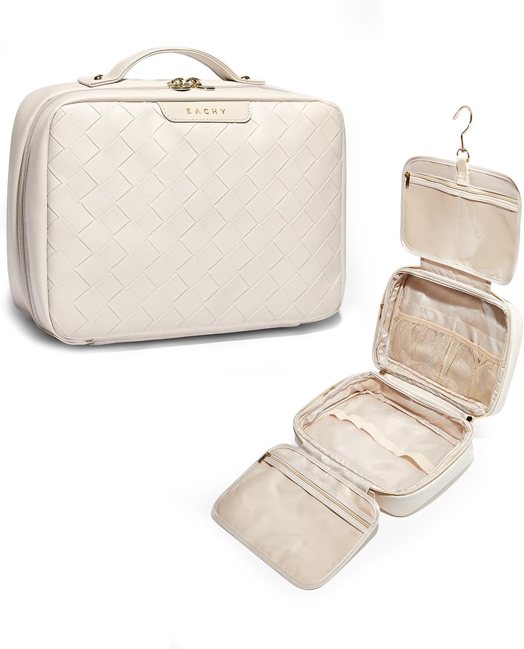 EACHY Travel Toiletry Bag with Hanging Hook for Women