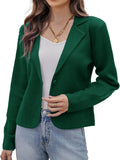 Women Short Sweater Blazer Cropped Cardigan - Lightweight Button Front