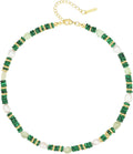 KissYan Women's Beaded Gemstone Necklace in Vibrant Boho Style