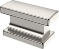 Brushed Satin Nickel Cabinet Knobs 20 Pack - Solid Rectangle 37mm