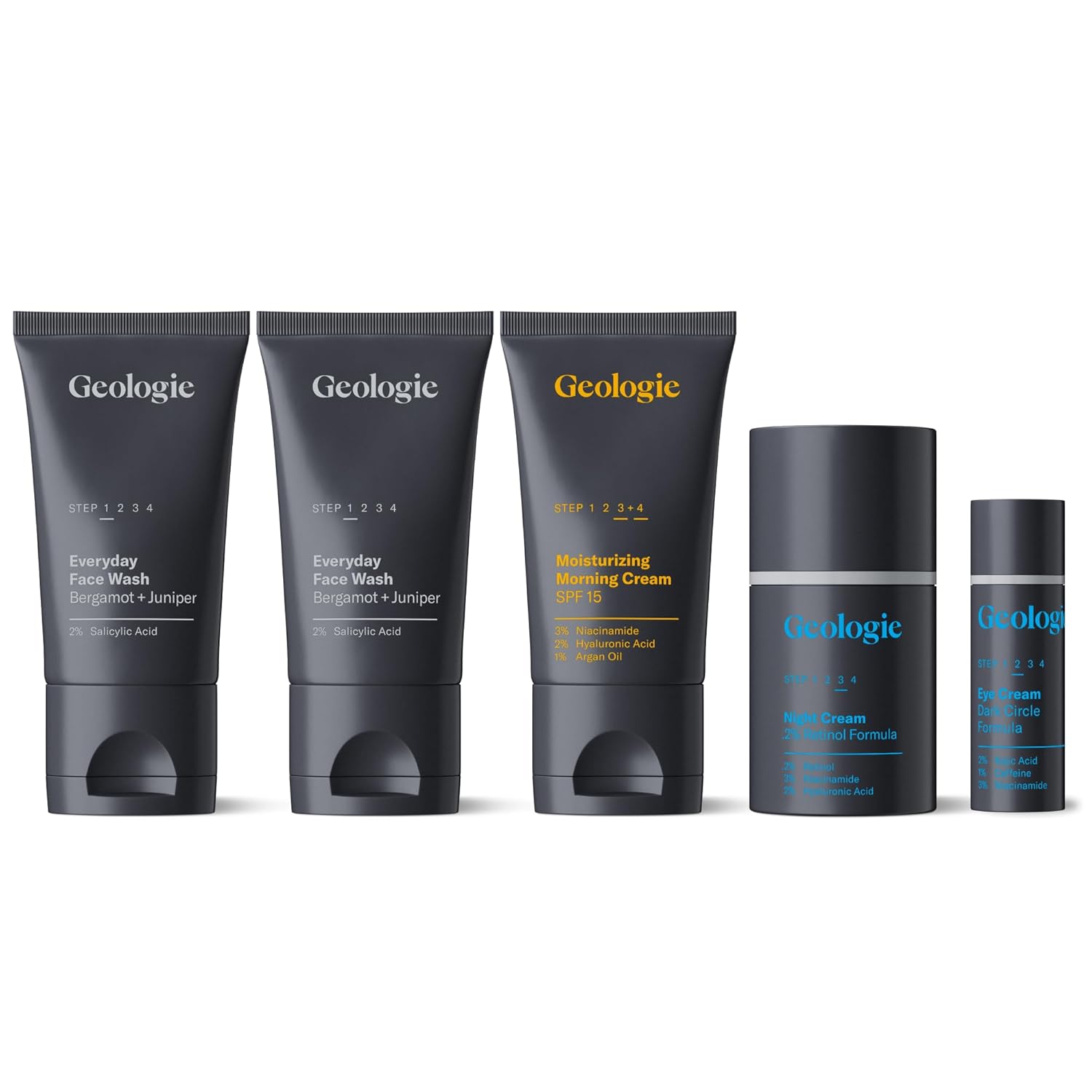 Geologie Complete Skincare Set for Men & Women - 3-Month Routine