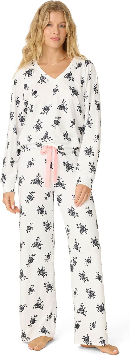 PJ Salvage Women's Cloud Jersey Open-Bottom Pajama Set Review