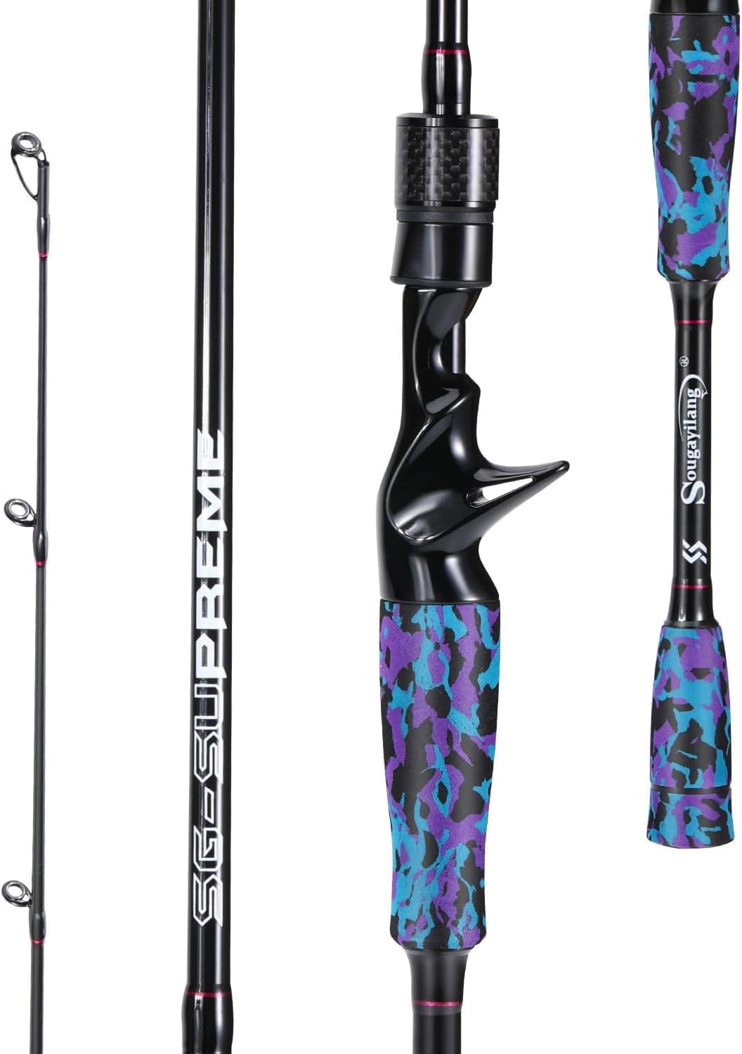 Sougayilang 2Pc Graphite Fishing Rod - Smooth Casting