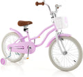 Kids Bike with Adjustable Seat and Removable Basket for Fun