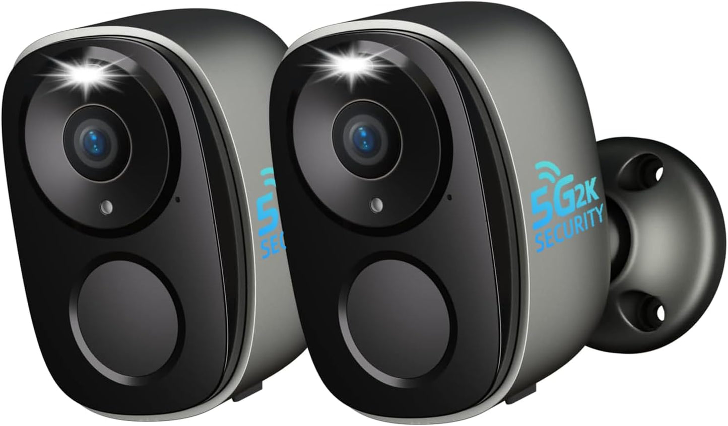 2K Battery Powered WiFi Security Cameras with AI Detection