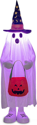 37in Cute Front Porch Light Up Halloween Ghost Decor for Kids