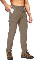 Men's Quick Dry Cargo Work Pants Lightweight Waterproof Hiking Pants