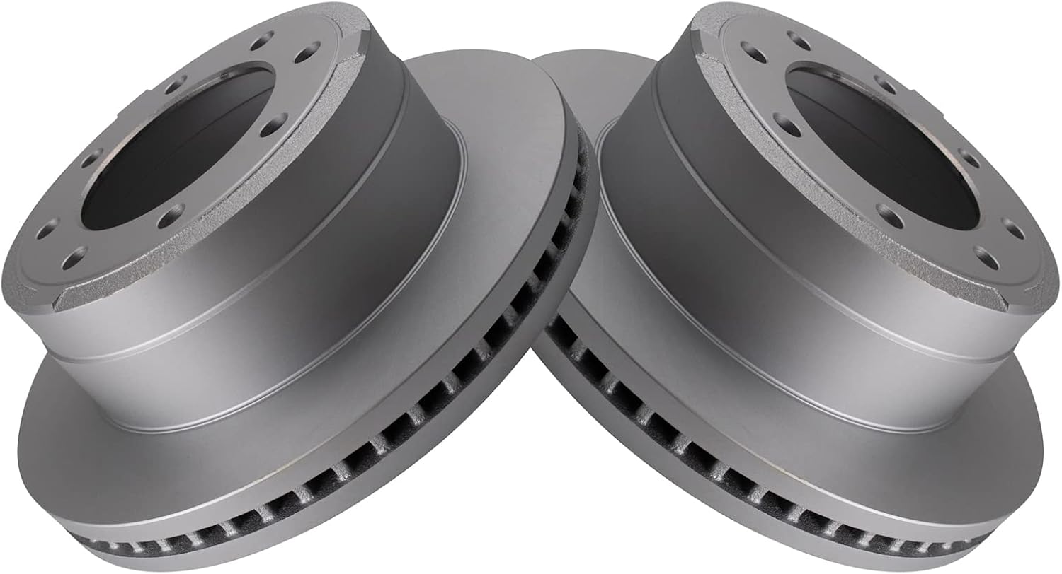 TRQ Rear Brake Rotors Set Vented Premium G-Coated for Ford F-250