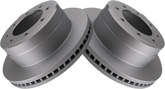 TRQ Rear Brake Rotors Set Vented Premium G-Coated for Ford F-250