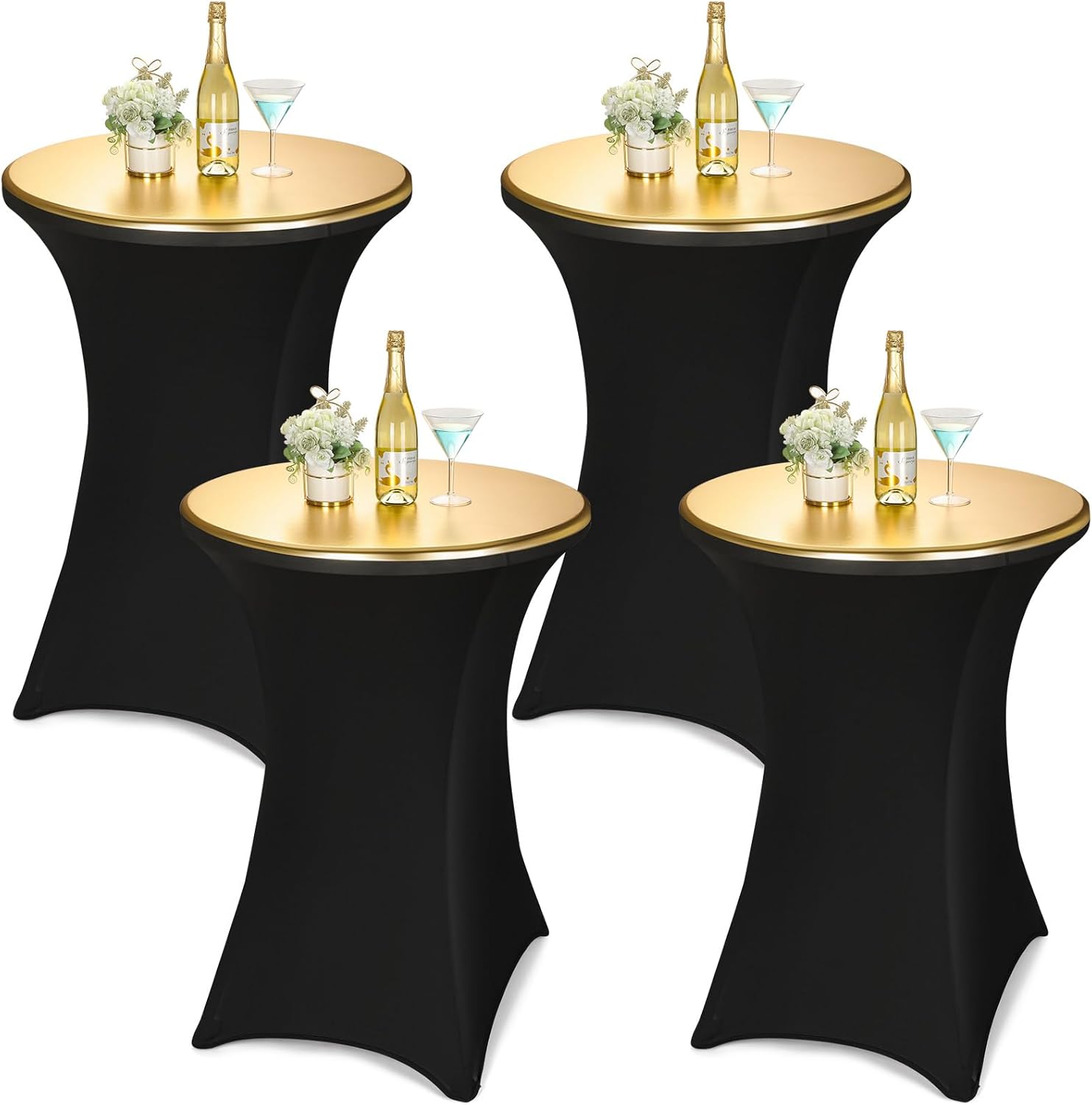 Metallic Glitter Gold Tablecloth Set for Stylish Events