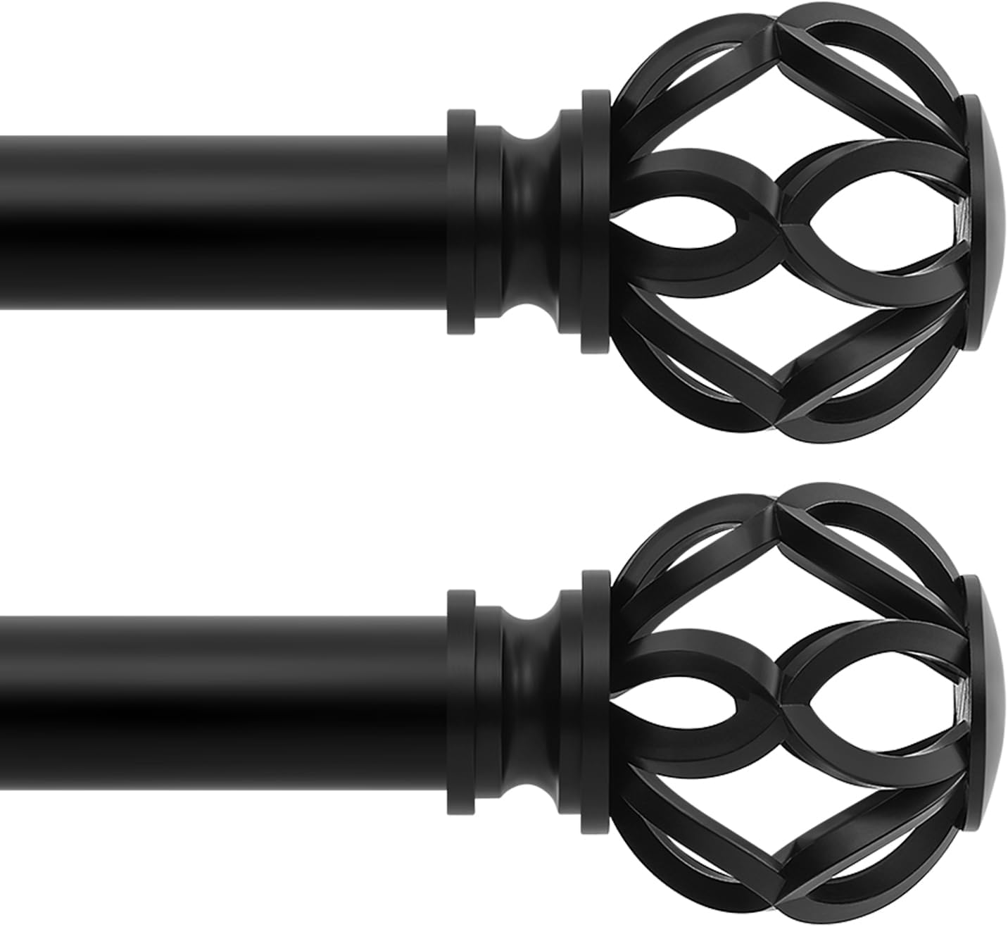 Black Decorative Farmhouse Curtain Rods for Stylish Windows