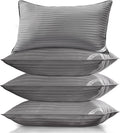 Standard Size 4-Pack Grey Bed Pillows 20 x 26 in - Soft Support