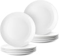 BTaT White Dinner Plates 10.5 in Set of 12 - Versatile Everyday Plates