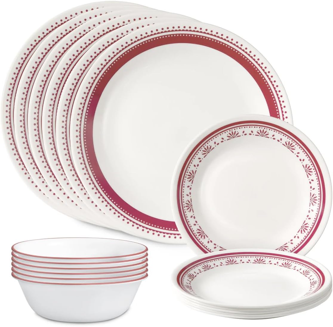 Corelle Everyday 18-PC Dinnerware Set for 6, Durable & Eco-Friendly