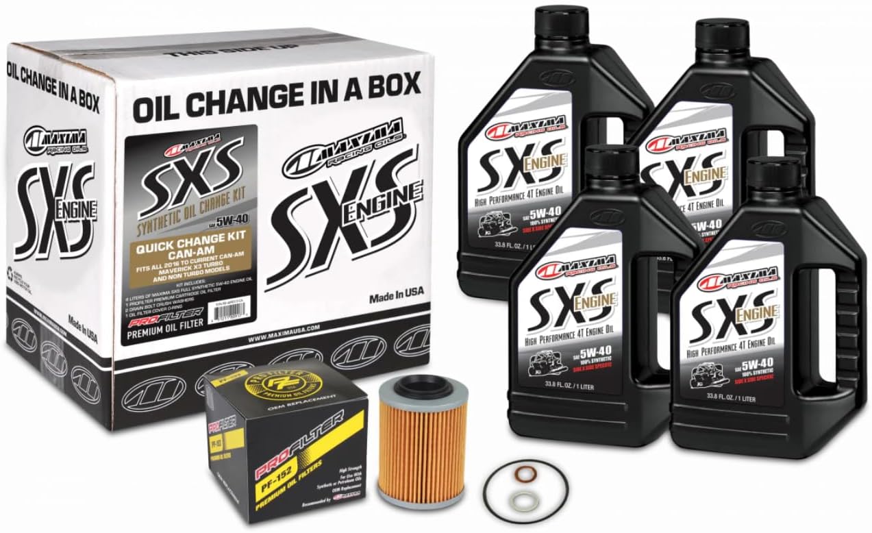 SXS Can-Am Oil Change Kit 5W-40 Full-Syn for Maverick X3