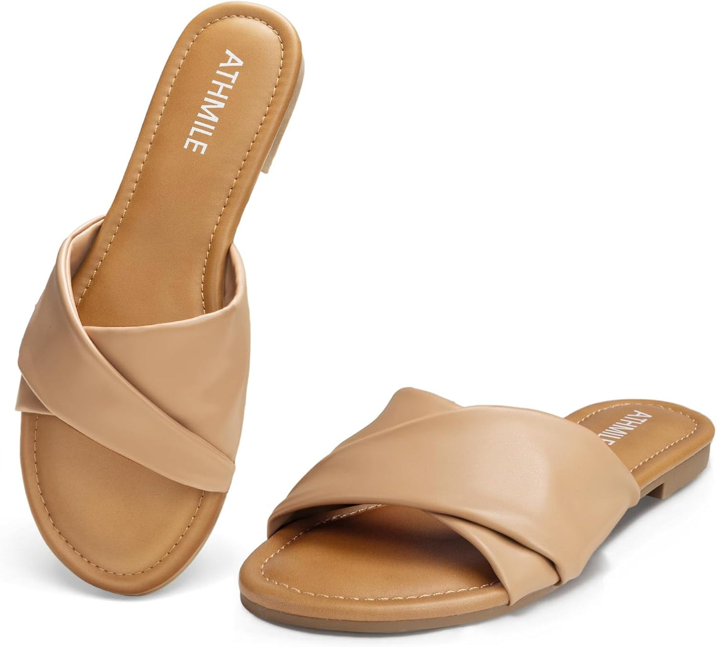 ATHMILE Sandals Women Dressy Summer Flat Comfortable Fashion