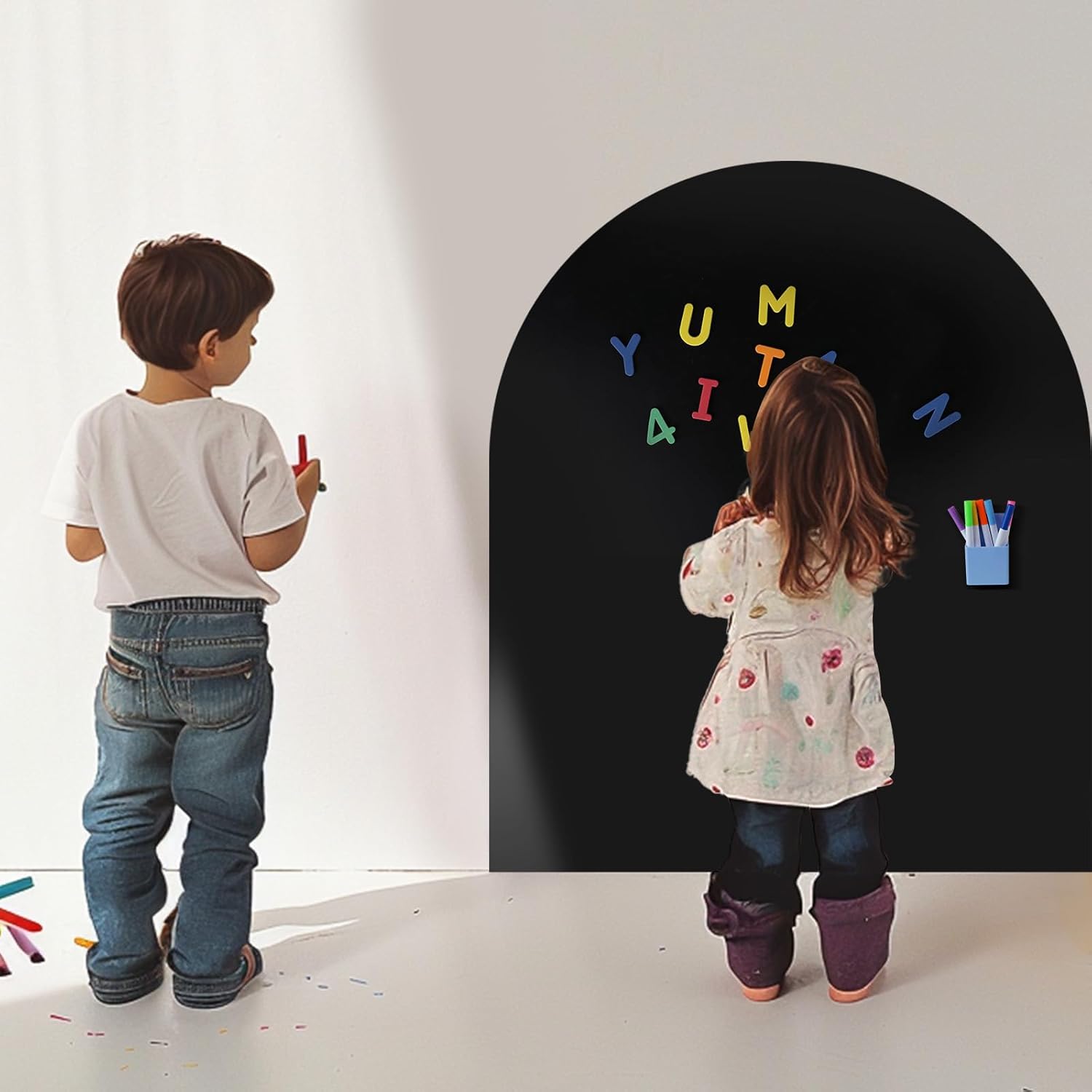 Arch Magnetic Wall Decal for Kids - Self-Adhesive Chalkboard