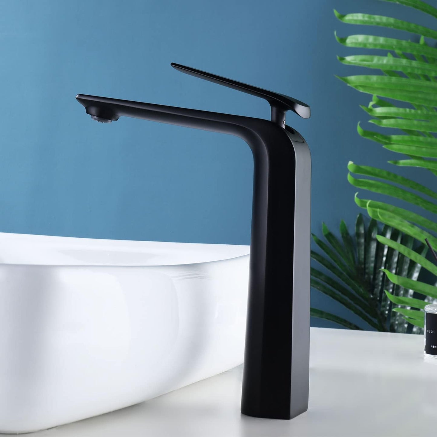 Black Bathroom Faucet Tall Vessel Sink Faucet for Modern Decor