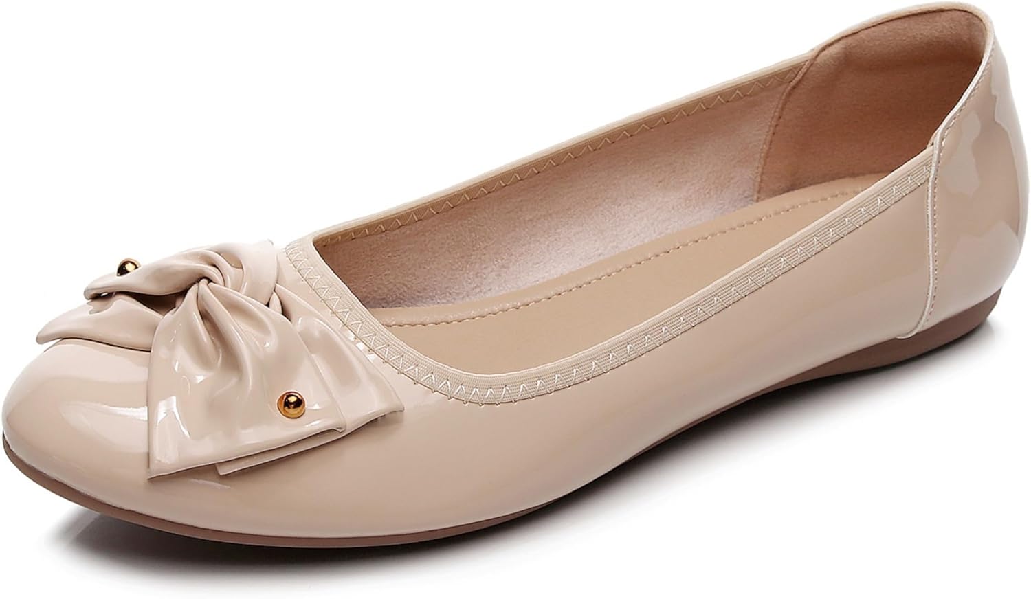 VenusCelia Women's Bows Dance Flats Shoes for Comfort and Style