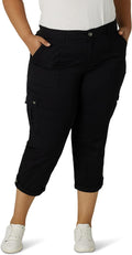 Lee Women's Plus Size Ultra Lux Comfort Cargo Capri Pant