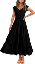PRETTYGARDEN Women's Summer Flowy Maxi Dress - Flattering Smocked Is