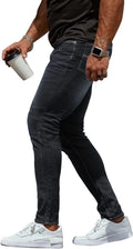 Mens Slim Fit Skinny Stretch Tapered Jeans - Comfortable Everyday Wear