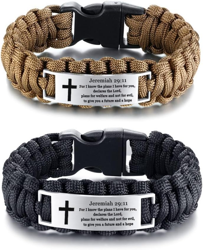 LiFashion Stainless Steel Bible Verse Bracelet - Faithful Gift