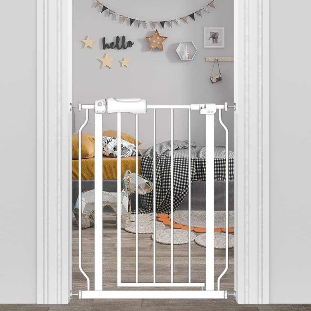 Narrow Baby Gate 24 to 29 Inch Wide for Kids and Pets Safety
