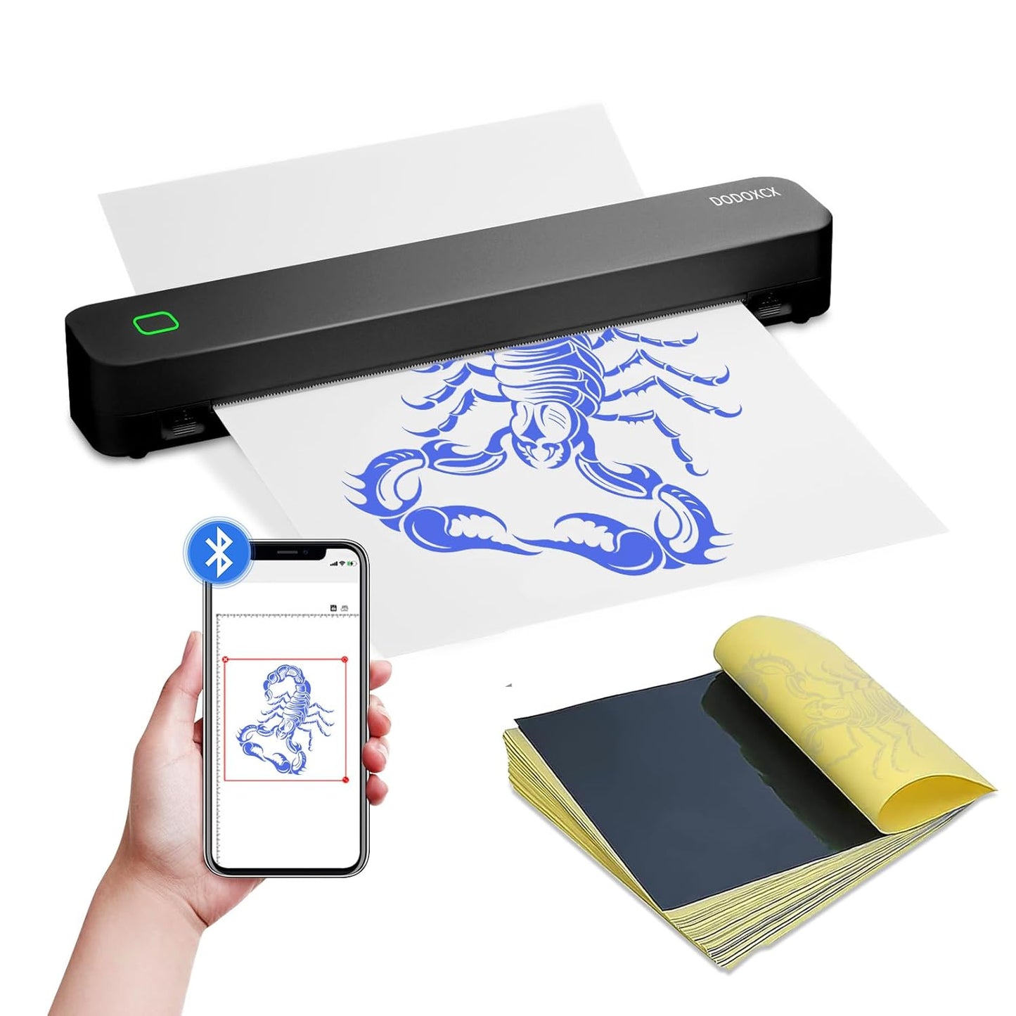 Tattoo Stencil Printer for Beginners and Artists - Portable Inkless