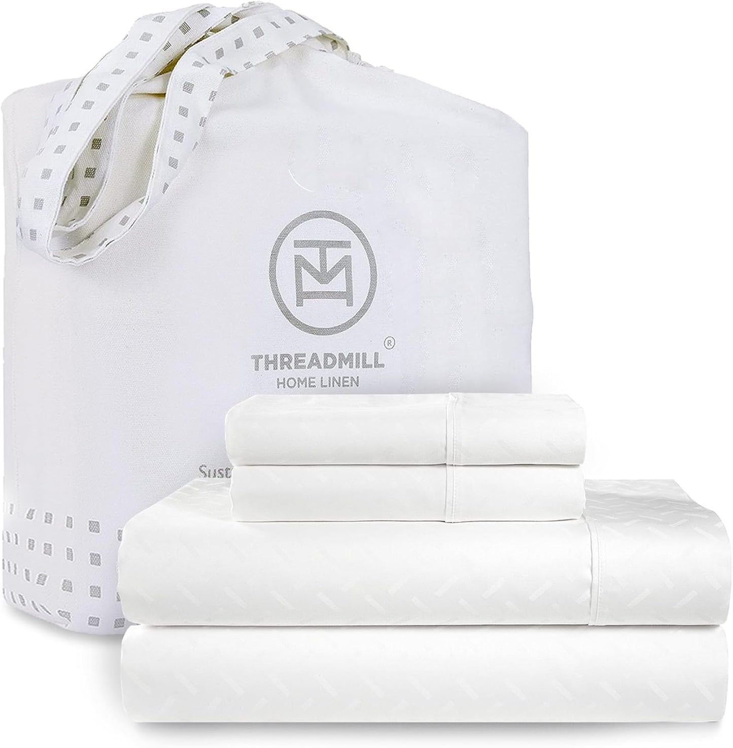 Threadmill 100% Cotton King Size Sheets Set for Ultimate Comfort