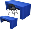 Nasitos Royal Blue 8ft Fitted Tablecloth 2 Pack - Open Back Trade Show