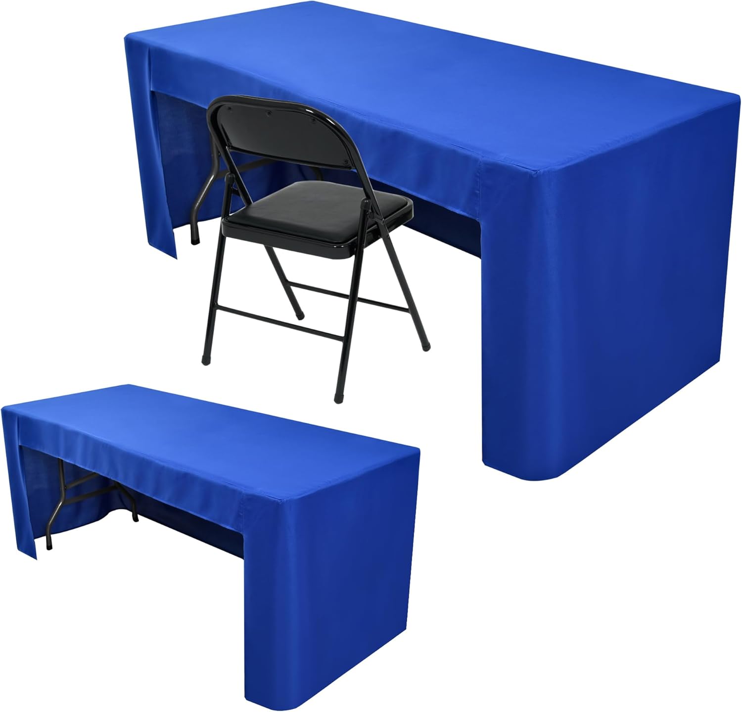 Nasitos 2 Pack Royal Blue 8ft Tablecloth for Events and Fairs