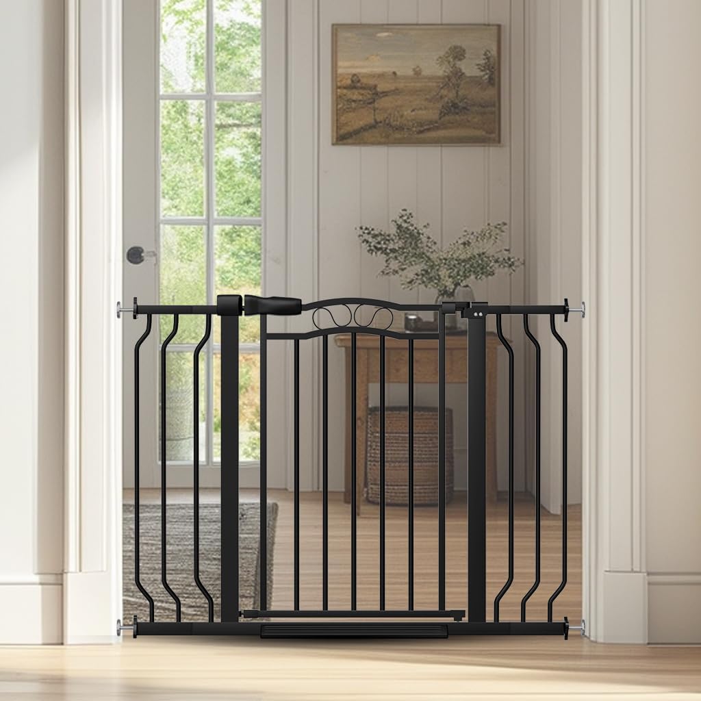 Mornyray Extra Wide Auto-Close Baby Gate for Stairs & Doorways