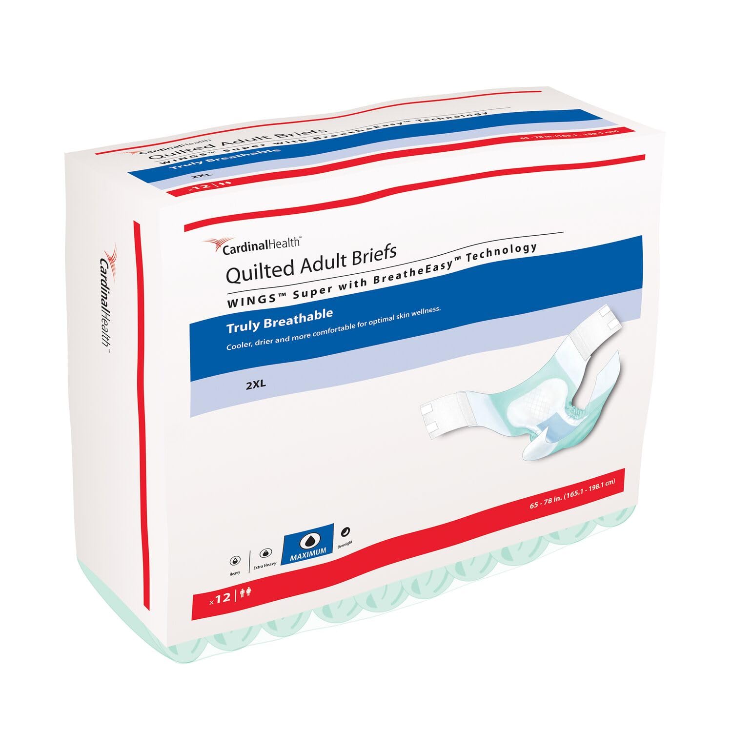 Quilted Adult Briefs with BreatheEasy Technology for Comfort