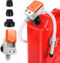 Battery-Powered Fuel Transfer Pump - No Spill Portable Siphon (Orange)