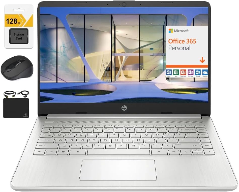 HP New 14 HD Ultra Light Thin Laptop with 8GB RAM and 256GB Storage