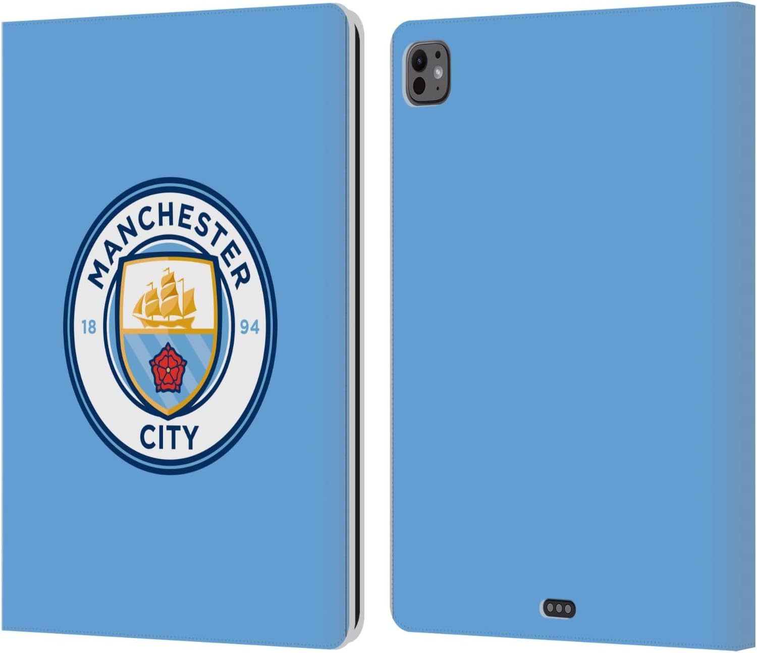 Manchester City FC Blue Leather Wallet Case for iPad Pro 13 M4