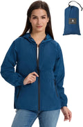 Lightweight Rain Jacket for Women - Packable Waterproof Hooded Coat